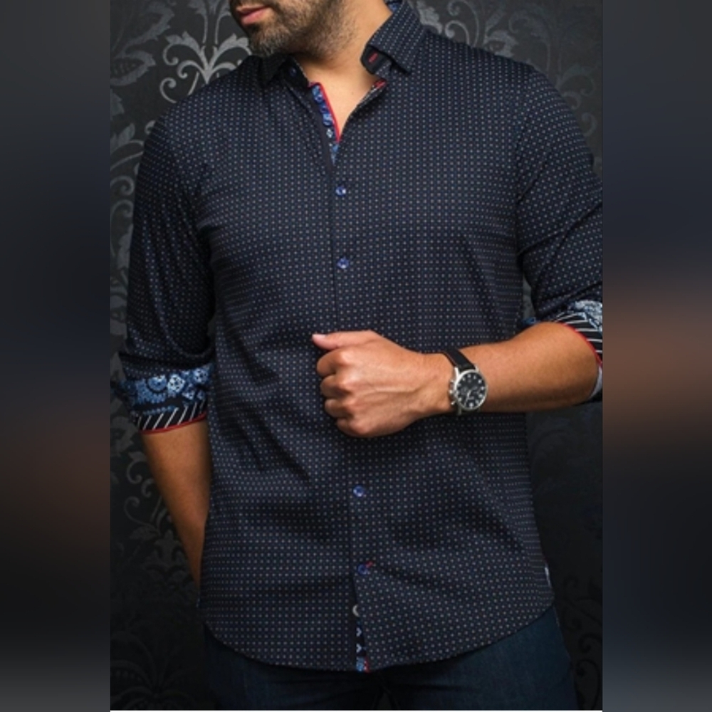 Au Noir Shirt Parini Black Royal Siz S
